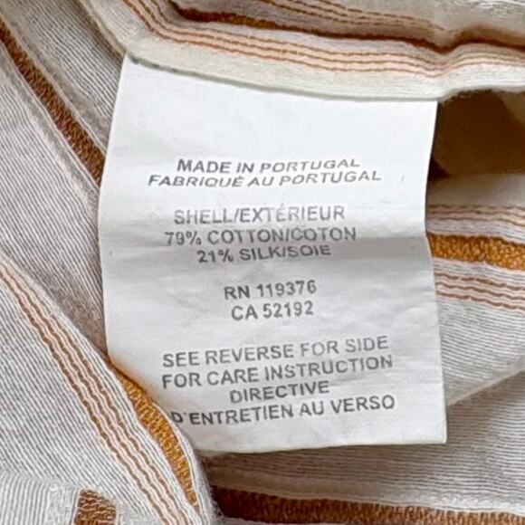 Helmut Lang Striped Popover Tunic Top Size Small Cotton Silk Lagenlook Vacation - Picture 7 of 11